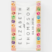 Patroon van poten, reuzenpoten, kleurrijke poten, spandoek (Verticaal)