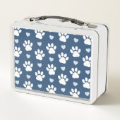 Patroon van poten, reuzenpoten, witte poten, blauw (Achterkant)