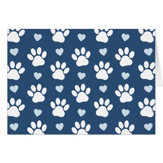 Patroon van poten, reuzenpoten, witte poten, blauw (Voorkant Horizontaal)