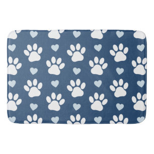 Patroon van poten, reuzenpoten, witte poten, blauw badmat