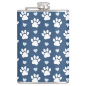 Patroon van poten, reuzenpoten, witte poten, blauw heupfles (Voorkant)