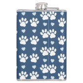 Patroon van poten, reuzenpoten, witte poten, blauw heupfles (Achterkant)