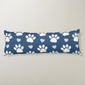 Patroon van poten, reuzenpoten, witte poten, blauw lichaamskussen (Achterkant)