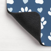 Patroon van poten, reuzenpoten, witte poten, blauw muismat (Hoek)