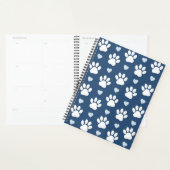 Patroon van poten, reuzenpoten, witte poten, blauw planner (Display)