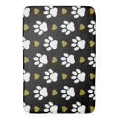 Patroon van poten, reuzenpoten, witte poten, goudh badmat (Voorkant Verticaal)