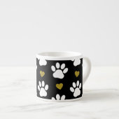 Patroon van poten, reuzenpoten, witte poten, goudh espresso kop (Voorkant rechts)