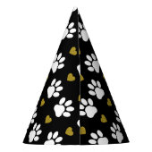 Patroon van poten, reuzenpoten, witte poten, goudh feesthoedjes (Achterkant)