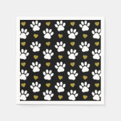 Patroon van poten, reuzenpoten, witte poten, goudh servet (Voorkant)