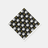 Patroon van poten, reuzenpoten, witte poten, goudh servet (Hoek)