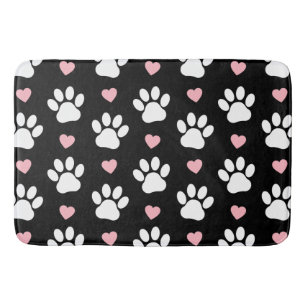 Patroon van poten, reuzenpoten, witte poten, roze  badmat