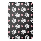 Patroon van poten, reuzenpoten, witte poten, roze  badmat (Voorkant Verticaal)