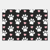 Patroon van poten, reuzenpoten, witte poten, roze inpakpapier vel (Voorkant 3)