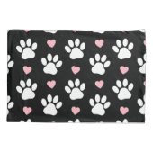 Patroon van poten, reuzenpoten, witte poten, roze  kussensloop (Achterkant)