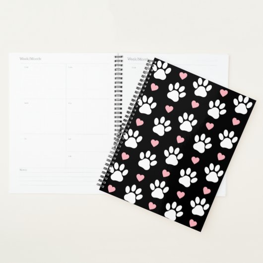 Patroon van poten, reuzenpoten, witte poten, roze  planner (Display)