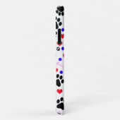 Patroon van poten, reuzenpoten, zwarte poten, rode Case-Mate iPhone case (Achterkant/rechts)