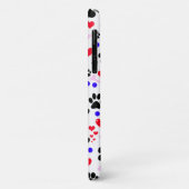 Patroon van poten, reuzenpoten, zwarte poten, rode Case-Mate iPhone case (Achterkant/links)