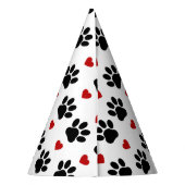 Patroon van poten, reuzenpoten, zwarte poten, rode feesthoedjes (Achterkant)