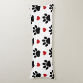 Patroon van poten, reuzenpoten, zwarte poten, rode lichaamskussen (Voorkant Verticaal)