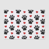 Patroon van poten, reuzenpoten, zwarte poten, rode tissuepapier (Voorkant)