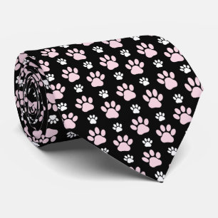 Patroon van poten, roze poten, reuzenpoten, dieren stropdas