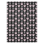 Patroon van poten, roze poten, reuzenpoten, dieren tafelkleed (Voorkant)