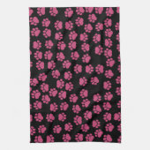 Patroon van poten, roze poten, reuzenpoten, dieren theedoek (Verticaal)