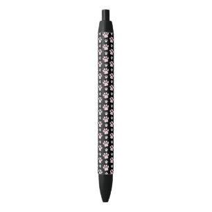 Patroon van poten, roze poten, reuzenpoten, dieren zwarte inkt pen