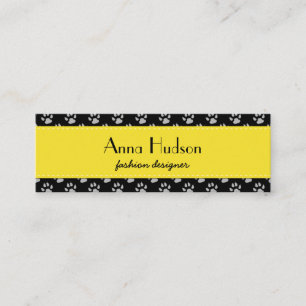 Patroon van poten, tandbaars, tandproever, tandpro mini visitekaartje