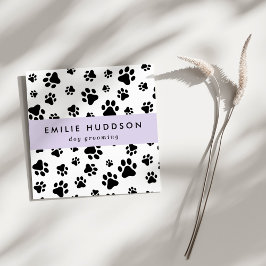 Patroon van poten, tandbaars, tandproever, tandpro vierkante visitekaartje