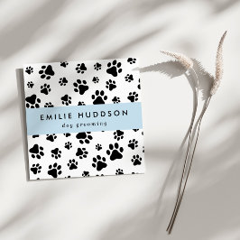 Patroon van poten, tandbaars, tandproever, tandpro vierkante visitekaartje