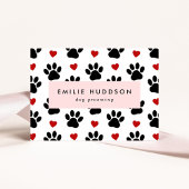 Patroon van poten, tandbaars, tandproever, tandpro visitekaartje