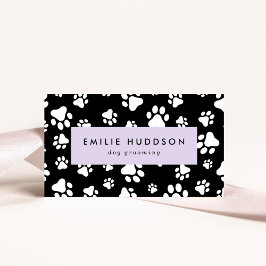 Patroon van poten, tandbaars, tandproever, tandpro visitekaartje