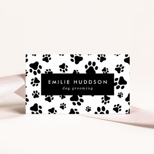 Patroon van poten, tandbaars, tandproever, tandpro visitekaartje