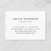 Patroon van poten, tandbaars, tandproever, tandpro visitekaartje (Achterkant)