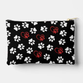 Patroon van poten, witte poten, rode poten, harten etui (Achterkant)