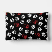 Patroon van poten, witte poten, rode poten, harten etui (Voorkant)