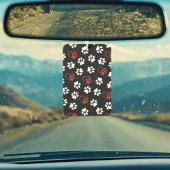 Patroon van poten, witte poten, rode poten, harten luchtverfrisser