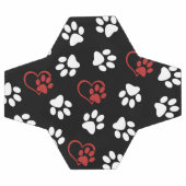 Patroon van poten, witte poten, rode poten, harten voetbal (Enkel)