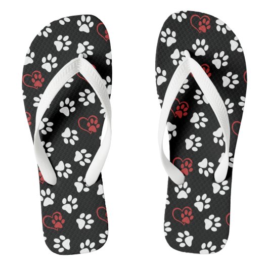 Patroon van poten, Witte poten, Rode poten, Hartje Teenslippers (Voetbed)
