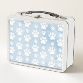 Patroon van poten, witte poten, Waterverven, blauw (Voorkant)