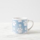 Patroon van poten, witte poten, Waterverven, blauw Espresso Kop (Rechts)