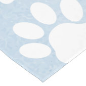 Patroon van poten, witte poten, Waterverven, blauw Korte Tafelloper (Hoek)