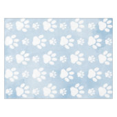 Patroon van poten, witte poten, Waterverven, blauw Tafelkleed (Voorkant (Horizontaal))