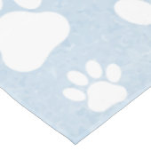 Patroon van poten, witte poten, Waterverven, blauw Tafelkleed (Gekanteld)