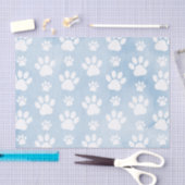 Patroon van poten, witte poten, Waterverven, blauw Tissuepapier (Craft)