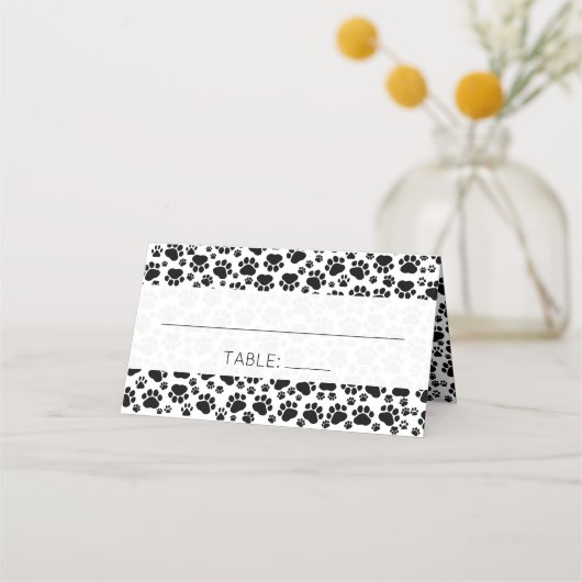 Patroon van poten, zwart en wit, bruiloft (Voorkant)