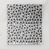 Patroon van poten, zwart en wit, bruiloft (Binnenkant ongevouwen)