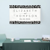 Patroon van poten, zwart en wit, bruiloft spandoek (Beurs)