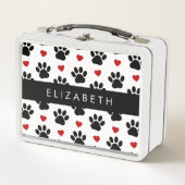 Patroon van poten, zwarte poten, rode harten, Jouw (Voorkant)